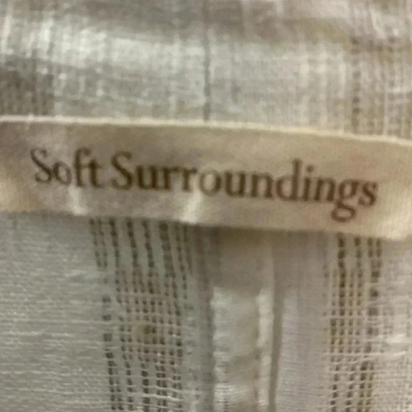 Soft Surroundings 100% Linen Striped Tunic Top - Picture 5 of 7